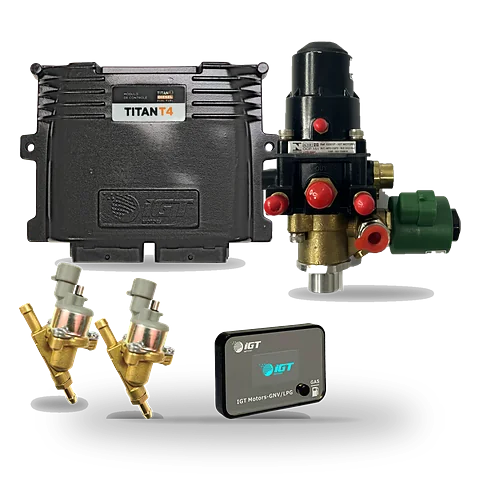 Sistema Titan diésel x gas: módulo T4 Power, regulador de pistón, inyectores individuales y llave digital